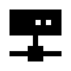 Obraz premium Network Server Flat Vector Icon