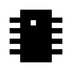 Integrated Circuit Flat Vector Icon