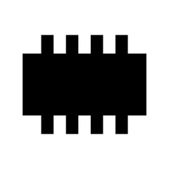 Integrated Circuit Flat Vector Icon