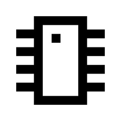 Integrated Circuit Flat Vector Icon