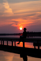 Sunset in Elk Island National Park