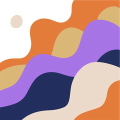abstract fluid pattern in boho design style 
