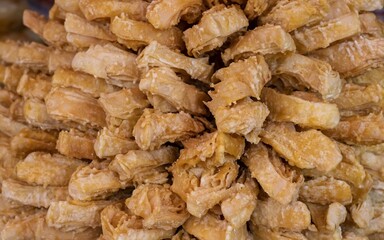 Heap of Crispy Sweets in a Village Fair for Selling