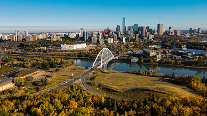 A view of Edmonton from sky - obrazy, fototapety, plakaty
