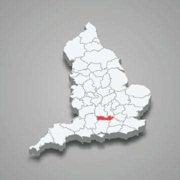 Berkshire County Location Within England 3d Map