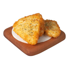 Hash brown on transparent background