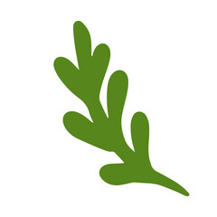 Simple leaf illustration for design element and ornament