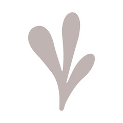 Simple leaf illustration for design element and ornament