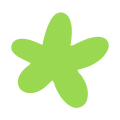 Cute and simple flower illustration in trendy color theme for design element and ornament