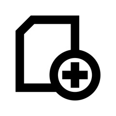 Add Document Flat Vector Icon