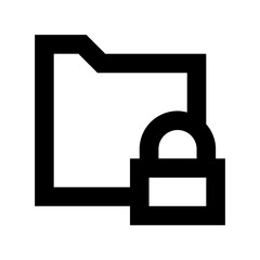 Folder Security Flat Vector Icon