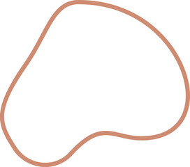 Abstract organic frame shape vector illustration. Minimalistic liquid form border, organic stain or geometric rim spot for modern abstract design or trendy fashion pattern