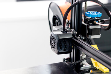 3D Printer, copy space, close up