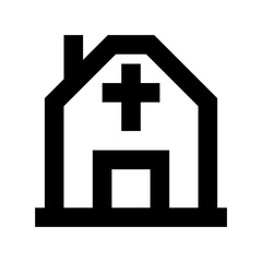 Obraz premium Church Flat Vector Icon