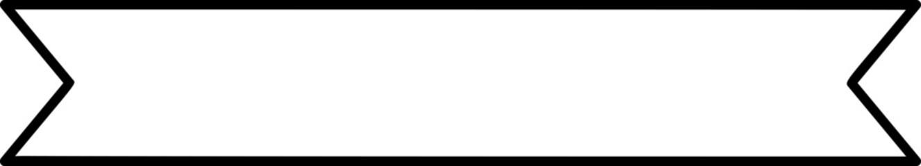 Black line ribbon banner vector illustration. Vintage design curly ribbon labels and curved scroll flag or sticker banners with blank space for modern elegant decoration or special offer marketing