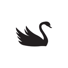 Swan logo Template vector illustration