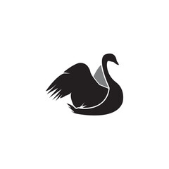 Swan logo Template vector illustration