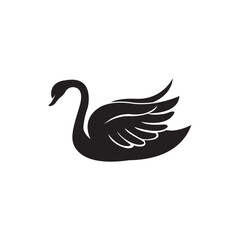 Swan logo Template vector illustration