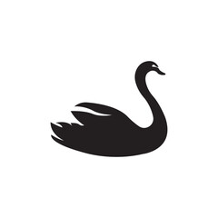 Swan logo Template vector illustration