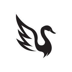 Swan logo Template vector illustration