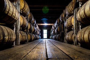 Bourbon Barrel Rickhouse Aisle