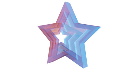 pink star on white