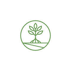 Mngrove tree logo vector icon line illustration