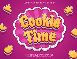 Cookie editable text effect
