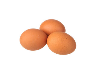 Eggs isolated on white