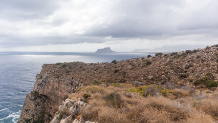 Fototapeta na wymiar Costa Blanca in southern Spain. beaches, cliffs and the Mediterranean sea.