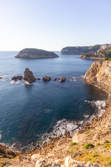 Fototapeta premium Costa Blanca in southern Spain. beaches, cliffs and the Mediterranean sea.