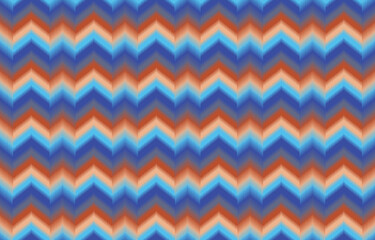 Geometric seamless pattern. Zigzag line background. Fabric ikat pattern vintage or retro style. Vector design for clothing, fabric, wrapping, carpet, wallpaper, texture, textile, blanket, art print.