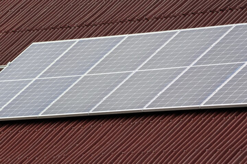 Solar panels on the roof.