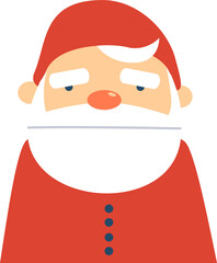 Santa Claus Avatar. Cartoon character portrait. Transparent background. Png illustration