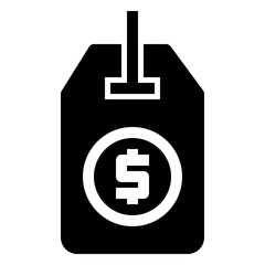 Icon Price Tag With Style Glyph