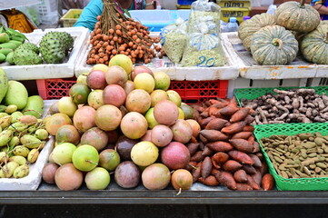 Downtown Plaza in Phuket, Thailand.
Fresh market. Street food. Traditional market.
