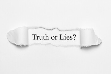 Truth or Lies? - obrazy, fototapety, plakaty