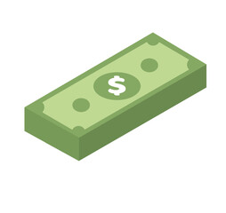Green dollar vector design.