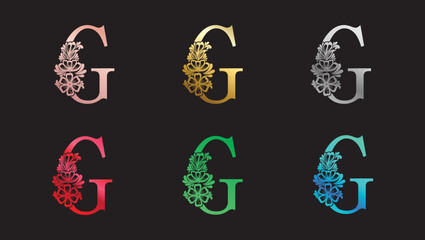 Letter G logotype colorful and gradient, Rainbow Vibrant Colors for your Corporate identity vector design template Stock Vector