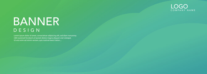 vector background with circles, Green banner