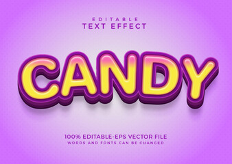 Candy editable text effect