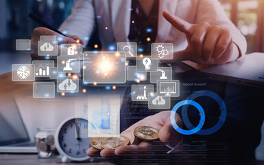 Digital transformation technology strategy, digitization and digitalization of business processes...
