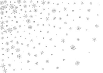Grey Snow Background White Vector. Dot Ice Card. Luminous Flake Sparkle. Metal Transparent Texture.