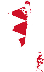 Bahrain Map Flag. Bahraini Border Boundary Country Shape Nation National Outline Atlas Flag Sign Symbol Banner. Transparent PNG Flattened JPG Flat JPEG