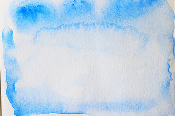 blue watercolor background paper texture vignetting frame