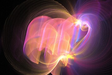 abstract background color trends 2022 , art unique 3D illustration, multicolored fractal design composition banner