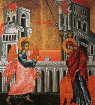 byzantine icon in church of savior of Neredica, novgorod, russia