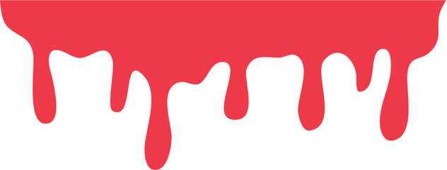 Red dripping paint illustration