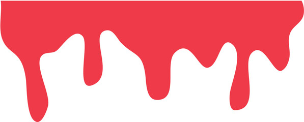 Red dripping paint illustration