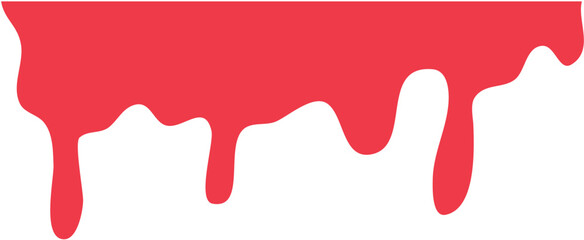 Red dripping paint illustration